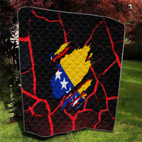 Bosnia and Herzegovina Flag Quilt with Dragon Shape - Fusion of National Pride & Sports Spirit
