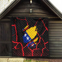 Bosnia and Herzegovina Flag Quilt with Dragon Shape - Fusion of National Pride & Sports Spirit
