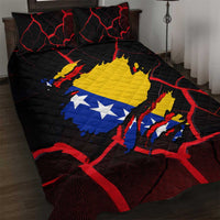 Bosnia and Herzegovina Flag Quilt Bed Set with Dragon Shape - Fusion of National Pride & Sports Spirit