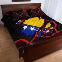 Bosnia and Herzegovina Flag Quilt Bed Set with Dragon Shape - Fusion of National Pride & Sports Spirit