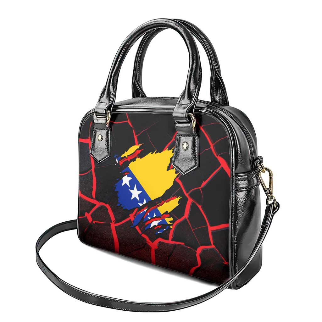 Bosnia and Herzegovina Flag Shoulder Handbag with Dragon Shape - Fusion of National Pride & Sports Spirit