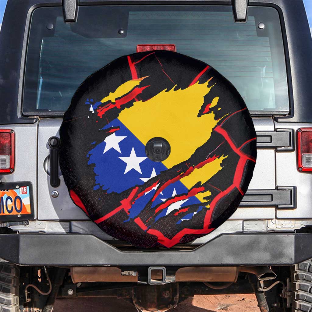 Bosnia and Herzegovina Flag Spare Tire Cover with Dragon Shape - Fusion of National Pride & Sports Spirit