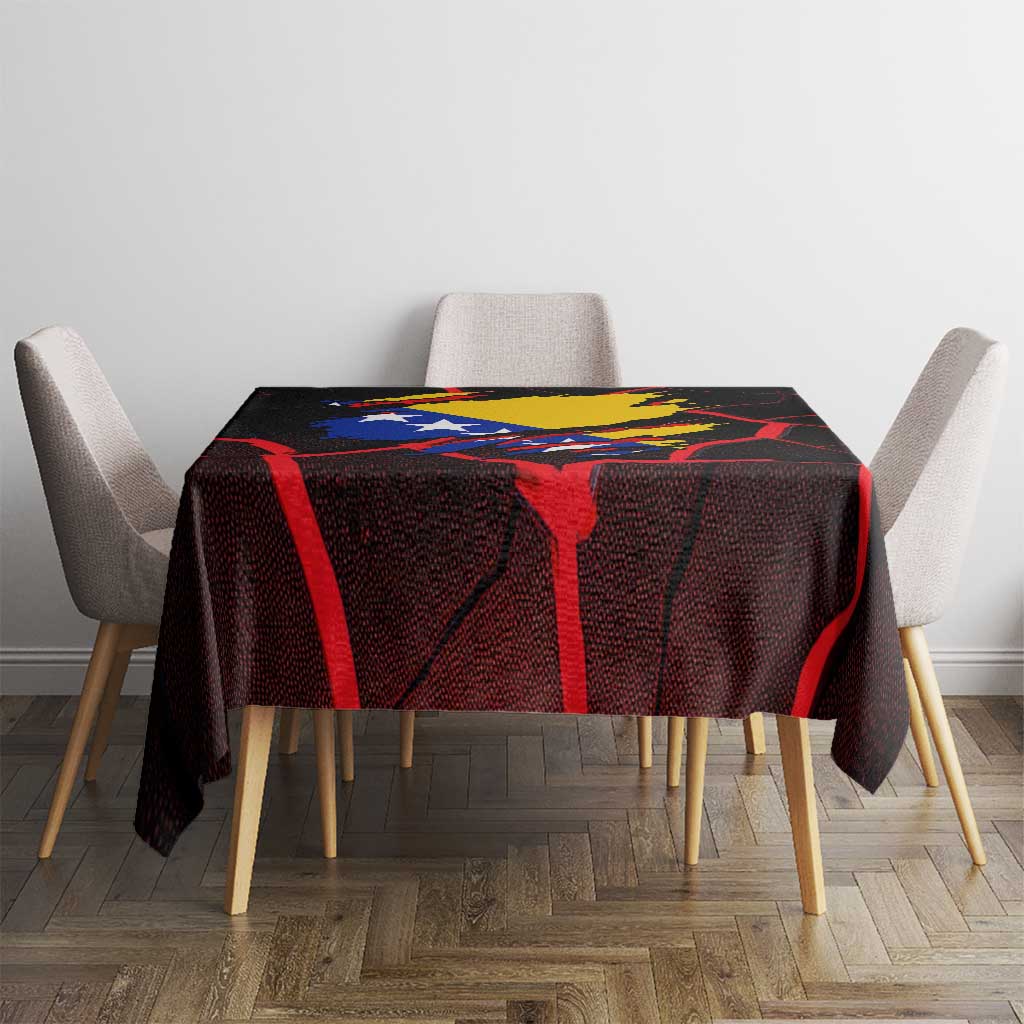 Bosnia and Herzegovina Flag Tablecloth with Dragon Shape - Fusion of National Pride & Sports Spirit