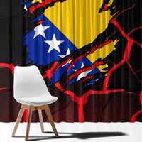 Bosnia and Herzegovina Flag Window Curtain with Dragon Shape - Fusion of National Pride & Sports Spirit
