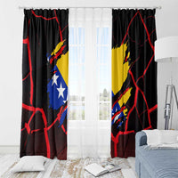 Bosnia and Herzegovina Flag Window Curtain with Dragon Shape - Fusion of National Pride & Sports Spirit