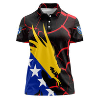 Bosnia and Herzegovina Flag Women Polo Shirt with Dragon Shape - Fusion of National Pride & Sports Spirit
