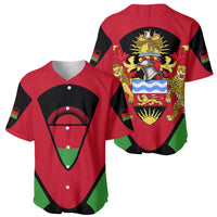 Malawi Flag Baseball Jersey Colors Blended with National Emblem - Symbolic Design