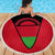 Malawi Flag Beach Blanket Colors Blended with National Emblem - Symbolic Design
