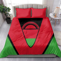 Malawi Flag Bedding Set Colors Blended with National Emblem - Symbolic Design