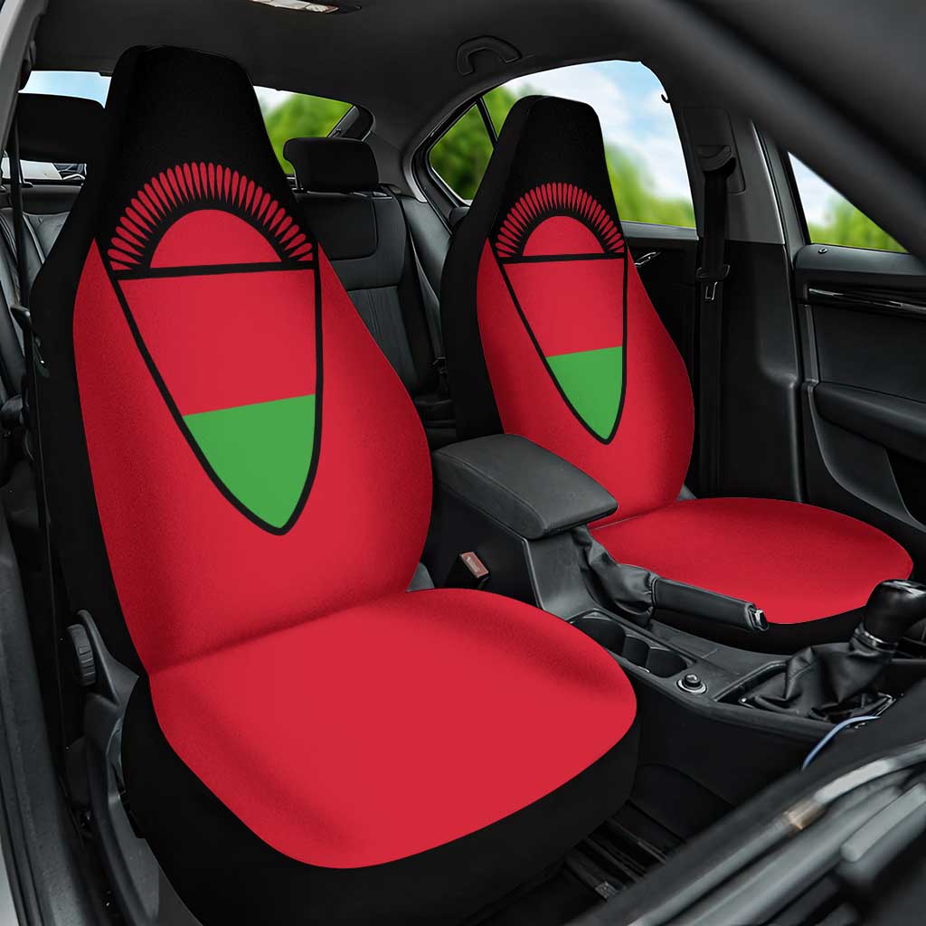 Malawi Flag Car Seat Cover Colors Blended with National Emblem - Symbolic Design