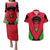 Malawi Flag Couples Matching Puletasi and Hawaiian Shirt Colors Blended with National Emblem - Symbolic Design
