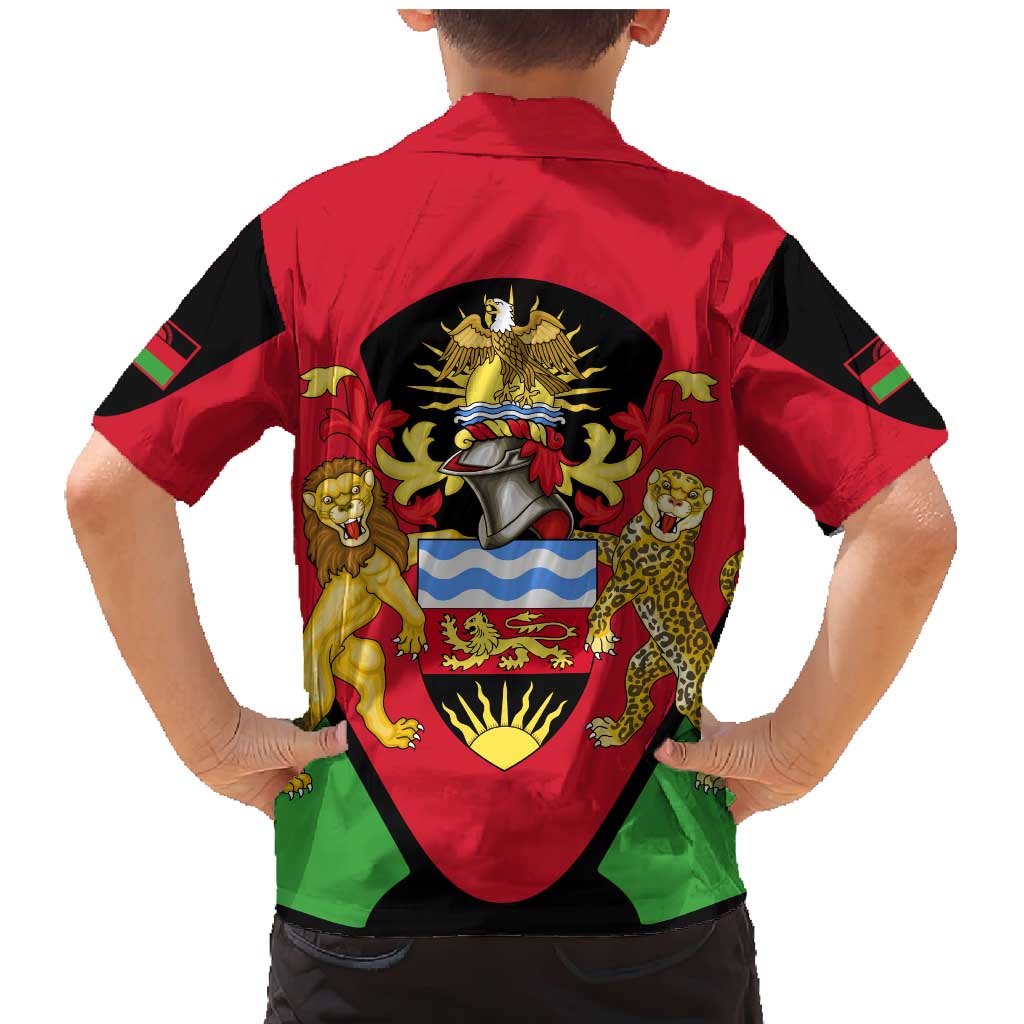 Malawi Flag Family Matching Mermaid Dress and Hawaiian Shirt Colors Blended with National Emblem - Symbolic Design