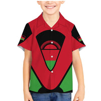 Malawi Flag Family Matching Mermaid Dress and Hawaiian Shirt Colors Blended with National Emblem - Symbolic Design