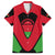 Malawi Flag Family Matching Off Shoulder Maxi Dress and Hawaiian Shirt Colors Blended with National Emblem - Symbolic Design