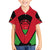 Malawi Flag Family Matching Off Shoulder Maxi Dress and Hawaiian Shirt Colors Blended with National Emblem - Symbolic Design
