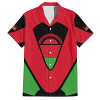 Malawi Flag Family Matching Short Sleeve Bodycon Dress and Hawaiian Shirt Colors Blended with National Emblem - Symbolic Design