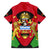 Malawi Flag Family Matching Short Sleeve Bodycon Dress and Hawaiian Shirt Colors Blended with National Emblem - Symbolic Design