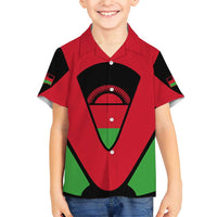 Malawi Flag Family Matching Short Sleeve Bodycon Dress and Hawaiian Shirt Colors Blended with National Emblem - Symbolic Design