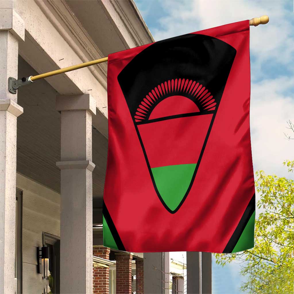Malawi Flag Garden Flag Colors Blended with National Emblem - Symbolic Design