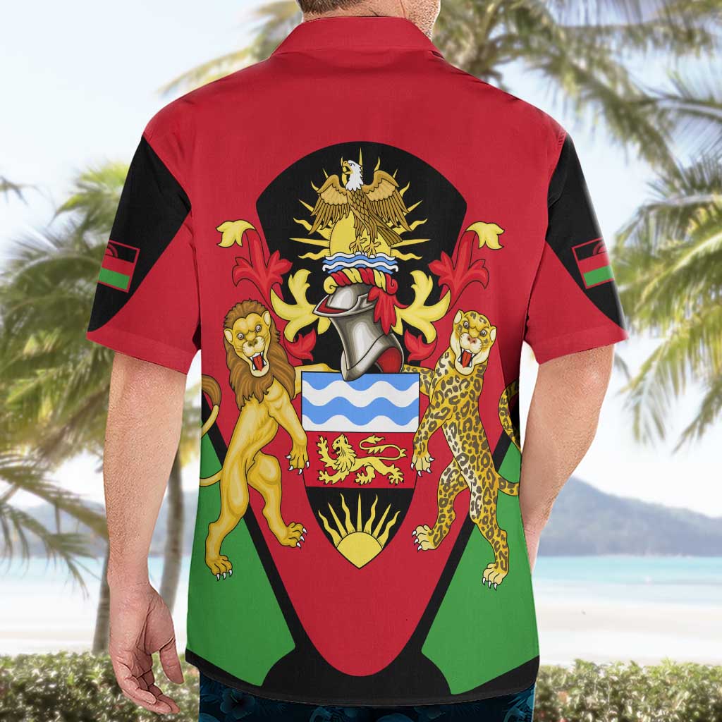 Malawi Flag Hawaiian Shirt Colors Blended with National Emblem - Symbolic Design