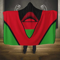 Malawi Flag Hooded Blanket Colors Blended with National Emblem - Symbolic Design
