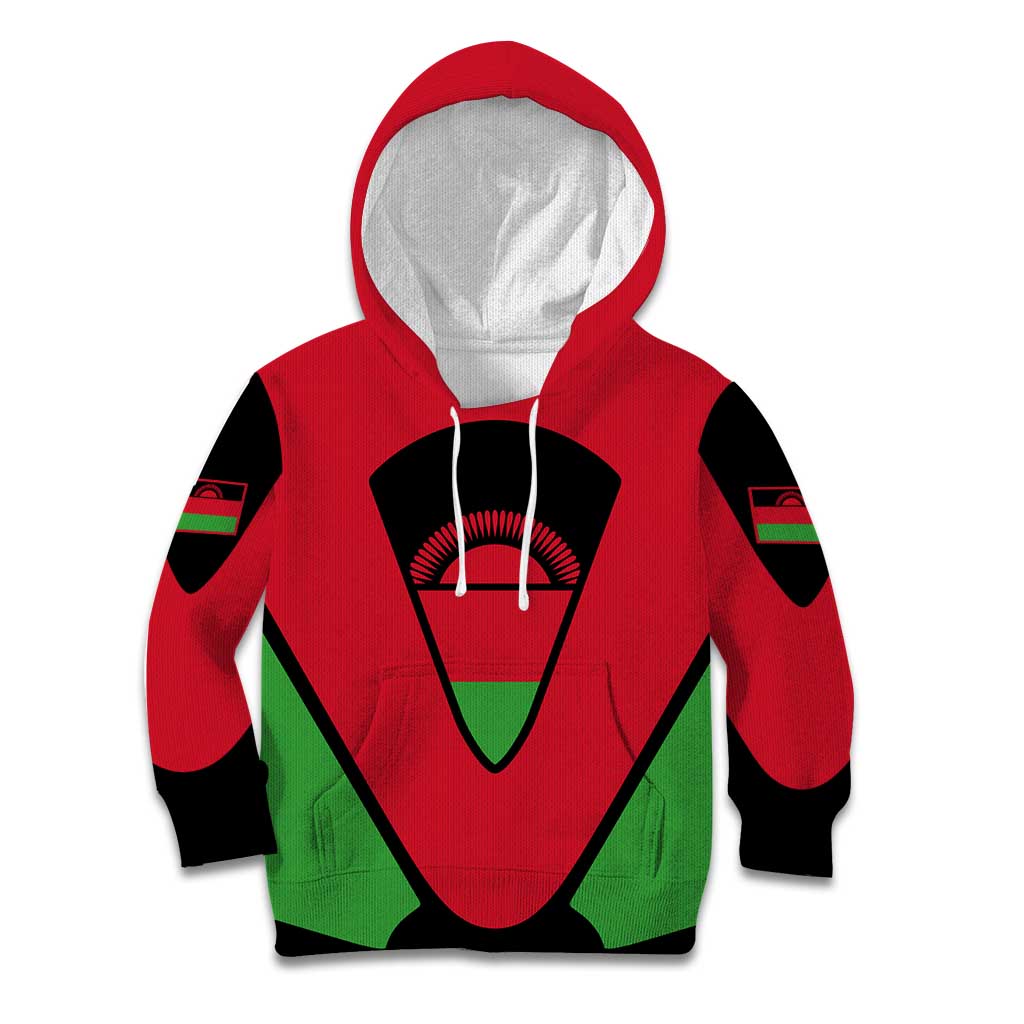 Malawi Flag Kid Hoodie Colors Blended with National Emblem - Symbolic Design