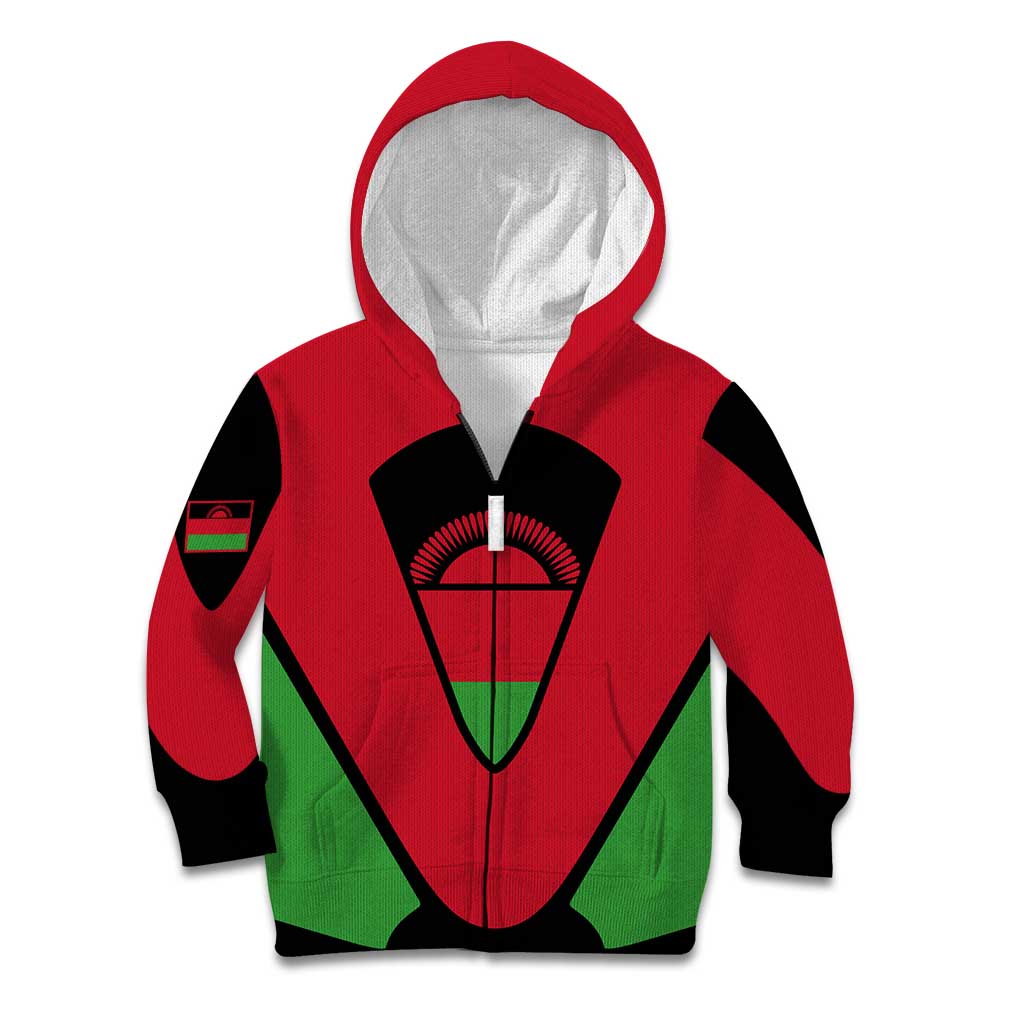 Malawi Flag Kid Hoodie Colors Blended with National Emblem - Symbolic Design