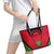 Malawi Flag Leather Tote Bag Colors Blended with National Emblem - Symbolic Design