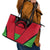 Malawi Flag Leather Tote Bag Colors Blended with National Emblem - Symbolic Design