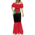 Malawi Flag Mermaid Dress Colors Blended with National Emblem - Symbolic Design