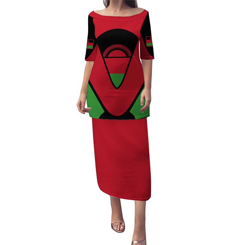 Malawi Flag Puletasi Colors Blended with National Emblem - Symbolic Design