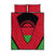 Malawi Flag Quilt Bed Set Colors Blended with National Emblem - Symbolic Design