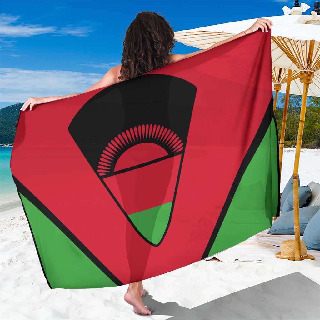 Malawi Flag Sarong Colors Blended with National Emblem - Symbolic Design