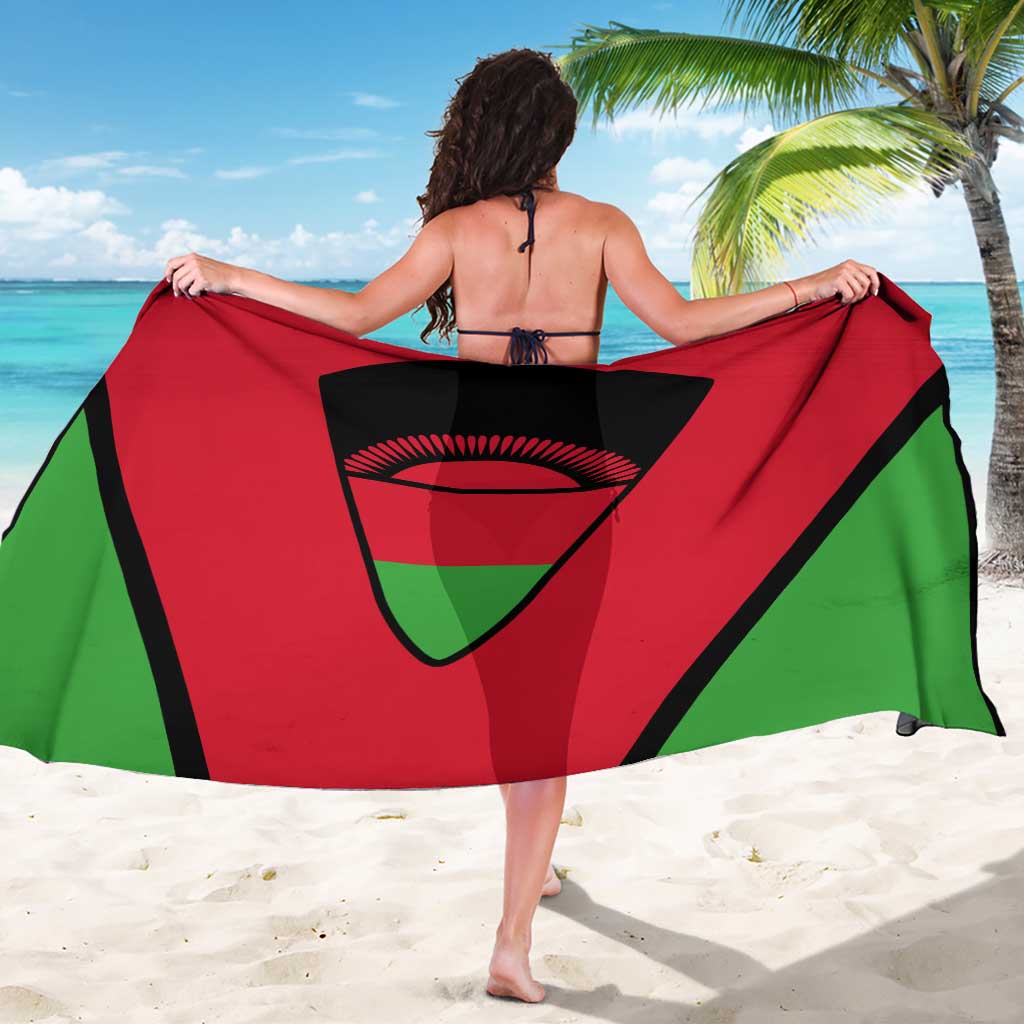 Malawi Flag Sarong Colors Blended with National Emblem - Symbolic Design