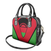 Malawi Flag Shoulder Handbag Colors Blended with National Emblem - Symbolic Design
