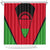 Malawi Flag Shower Curtain Colors Blended with National Emblem - Symbolic Design