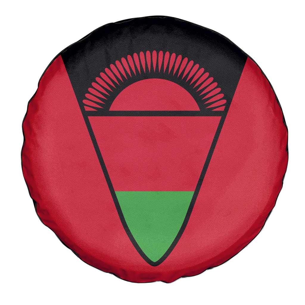 Malawi Flag Spare Tire Cover Colors Blended with National Emblem - Symbolic Design