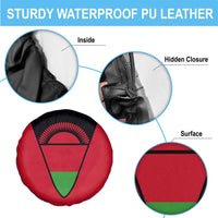 Malawi Flag Spare Tire Cover Colors Blended with National Emblem - Symbolic Design