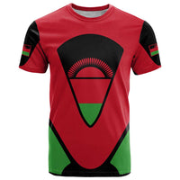 Malawi Flag T Shirt Colors Blended with National Emblem - Symbolic Design