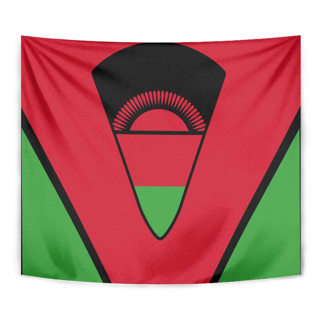 Malawi Flag Tapestry Colors Blended with National Emblem - Symbolic Design