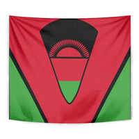 Malawi Flag Tapestry Colors Blended with National Emblem - Symbolic Design