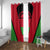 Malawi Flag Window Curtain Colors Blended with National Emblem - Symbolic Design