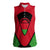Malawi Flag Women Sleeveless Polo Shirt Colors Blended with National Emblem - Symbolic Design