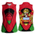 Malawi Flag Women Sleeveless Polo Shirt Colors Blended with National Emblem - Symbolic Design