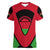 Malawi Flag Women V-Neck T-Shirt Colors Blended with National Emblem - Symbolic Design