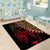 Malawi Area Rug Coat of Arms & Leopard Print - Unique Motif Fusion