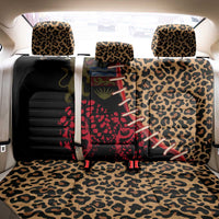 Malawi Back Car Seat Cover Coat of Arms & Leopard Print - Unique Motif Fusion