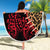 Malawi Beach Blanket Coat of Arms & Leopard Print - Unique Motif Fusion
