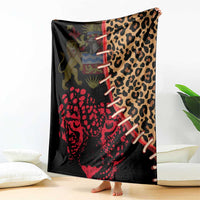 Malawi Blanket Coat of Arms & Leopard Print - Unique Motif Fusion