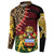 Malawi Button Sweatshirt Coat of Arms & Leopard Print - Unique Motif Fusion